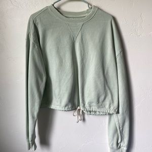 light green hoodie